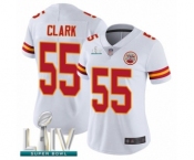 Women's Kansas City Chiefs #55 Frank Clark White Vapor Untouchable Limited Player Super Bowl LIV Bound Football Jersey
