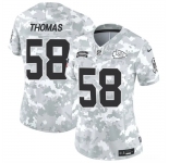 Women's Kansas City Chiefs #58 Derrick Thomas 2024 F.U.S.E Arctic Camo Salute To Service Limited Stitched Football Jersey