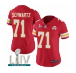Women's Kansas City Chiefs #71 Mitchell Schwartz Red Team Color Vapor Untouchable Limited Player Super Bowl LIV Bound Football Jersey