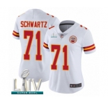 Women's Kansas City Chiefs #71 Mitchell Schwartz White Vapor Untouchable Limited Player Super Bowl LIV Bound Football Jersey