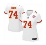 Women's Kansas City Chiefs #74 Martinas Rankin Game White Football Jersey