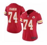 Women's Kansas City Chiefs #74 Martinas Rankin Red Team Color Vapor Untouchable Limited Player Football Jersey