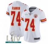 Women's Kansas City Chiefs #74 Martinas Rankin White Vapor Untouchable Limited Player Super Bowl LIV Bound Football Jersey