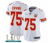 Women's Kansas City Chiefs #75 Cameron Erving White Vapor Untouchable Limited Player Super Bowl LIV Bound Football Jersey