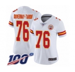 Women's Kansas City Chiefs #76 Laurent Duvernay-Tardif White Vapor Untouchable Limited Player 100th Season Football Jersey