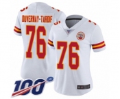 Women's Kansas City Chiefs #76 Laurent Duvernay-Tardif White Vapor Untouchable Limited Player 100th Season Football Jersey