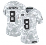 Women's Kansas City Chiefs #8 DeAndre Hopkins 2024 F.U.S.E Arctic Camo Salute To Service Limited Stitched Football Jersey
