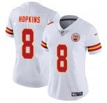 Women's Kansas City Chiefs #8 DeAndre Hopkins White Vapor Untouchable Limited Stitched Jersey