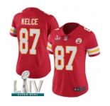 Women's Kansas City Chiefs #87 Travis Kelce Red Team Color Vapor Untouchable Limited Player Super Bowl LIV Bound Football Jersey