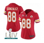 Women's Kansas City Chiefs #88 Tony Gonzalez Red Team Color Vapor Untouchable Limited Player Super Bowl LIV Bound Football Jersey