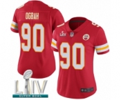 Women's Kansas City Chiefs #90 Emmanuel Ogbah Red Team Color Vapor Untouchable Limited Player Super Bowl LIV Bound Football Jersey