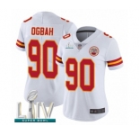 Women's Kansas City Chiefs #90 Emmanuel Ogbah White Vapor Untouchable Limited Player Super Bowl LIV Bound Football Jersey