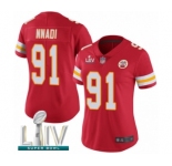 Women's Kansas City Chiefs #91 Derrick Nnadi Red Team Color Vapor Untouchable Limited Player Super Bowl LIV Bound Football Jersey