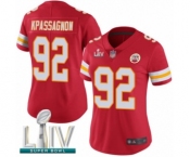 Women's Kansas City Chiefs #92 Tanoh Kpassagnon Red Team Color Vapor Untouchable Limited Player Super Bowl LIV Bound Football Jersey