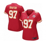 Women's Kansas City Chiefs #97 Alex Okafor Game Red Team Color Football Jersey