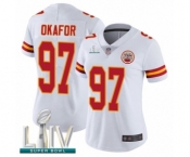Women's Kansas City Chiefs #97 Alex Okafor White Vapor Untouchable Limited Player Super Bowl LIV Bound Football Jersey