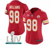 Women's Kansas City Chiefs #98 Xavier Williams Red Team Color Vapor Untouchable Limited Player Super Bowl LIV Bound Football Jersey