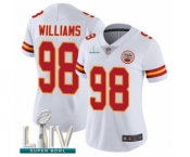 Women's Kansas City Chiefs #98 Xavier Williams White Vapor Untouchable Limited Player Super Bowl LIV Bound Football Jersey