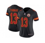 Women's Nike Kansas City Chiefs #13 De'Anthony Thomas Limited Black Rush NFL Jersey
