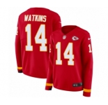 Women's Nike Kansas City Chiefs #14 Sammy Watkins Limited Red Therma Long Sleeve NFL Jersey