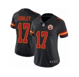 Women's Nike Kansas City Chiefs #17 Chris Conley Limited Black Rush NFL Jersey
