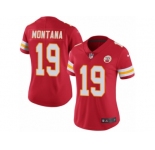 Women's Nike Kansas City Chiefs #19 Joe Montana Limited Red Rush NFL Jersey