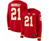 Women's Nike Kansas City Chiefs #21 Eric Murray Limited Red Therma Long Sleeve NFL Jersey