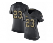 Women's Nike Kansas City Chiefs #23 Phillip Gaines Limited Black 2016 Salute to Service NFL Jersey