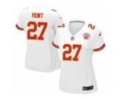 Women's Nike Kansas City Chiefs #27 Kareem Hunt Limited White NFL Jersey