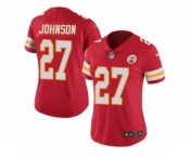Women's Nike Kansas City Chiefs #27 Larry Johnson Limited Red Rush NFL Jersey