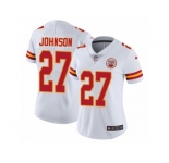 Women's Nike Kansas City Chiefs #27 Larry Johnson Vapor Untouchable Limited White NFL Jersey