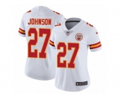 Women's Nike Kansas City Chiefs #27 Larry Johnson Vapor Untouchable Limited White NFL Jersey