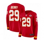 Women's Nike Kansas City Chiefs #29 Eric Berry Limited Red Therma Long Sleeve NFL Jersey