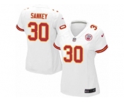 Women's Nike Kansas City Chiefs #30 Bishop Sankey Limited White NFL Jersey