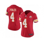 Women's Nike Kansas City Chiefs #4 Nick Foles Limited Red Rush NFL Jersey