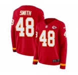 Women's Nike Kansas City Chiefs #48 Terrance Smith Limited Red Therma Long Sleeve NFL Jersey