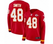 Women's Nike Kansas City Chiefs #48 Terrance Smith Limited Red Therma Long Sleeve NFL Jersey