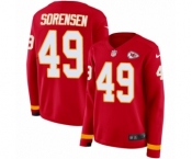 Women's Nike Kansas City Chiefs #49 Daniel Sorensen Limited Red Therma Long Sleeve NFL Jersey