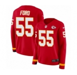 Women's Nike Kansas City Chiefs #55 Dee Ford Limited Red Therma Long Sleeve NFL Jersey