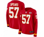 Women's Nike Kansas City Chiefs #57 Breeland Speaks Limited Red Therma Long Sleeve NFL Jersey