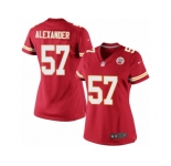 Women's Nike Kansas City Chiefs #57 D.J. Alexander Limited Red Team Color NFL Jersey