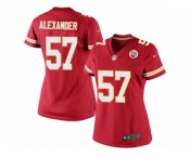 Women's Nike Kansas City Chiefs #57 D.J. Alexander Limited Red Team Color NFL Jersey