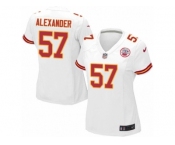 Women's Nike Kansas City Chiefs #57 D.J. Alexander Limited White NFL Jersey