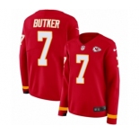 Women's Nike Kansas City Chiefs #7 Harrison Butker Limited Red Therma Long Sleeve NFL Jersey