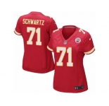 Women's Nike Kansas City Chiefs #71 Mitchell Schwartz Game Red Team Color NFL Jersey