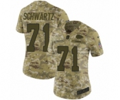 Women's Nike Kansas City Chiefs #71 Mitchell Schwartz Limited Camo 2018 Salute to Service NFL Jersey