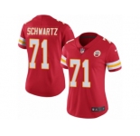 Women's Nike Kansas City Chiefs #71 Mitchell Schwartz Limited Red Rush NFL Jersey