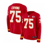 Women's Nike Kansas City Chiefs #75 Cameron Erving Limited Red Therma Long Sleeve NFL Jersey