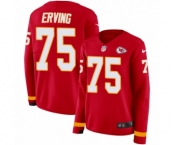 Women's Nike Kansas City Chiefs #75 Cameron Erving Limited Red Therma Long Sleeve NFL Jersey