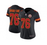 Women's Nike Kansas City Chiefs #76 Laurent Duvernay-Tardif Limited Black Rush NFL Jersey